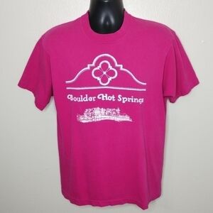 Vintage 90s Boulder Hot Springs Adult Large T-shirt Single Stitch USA Tee Nature